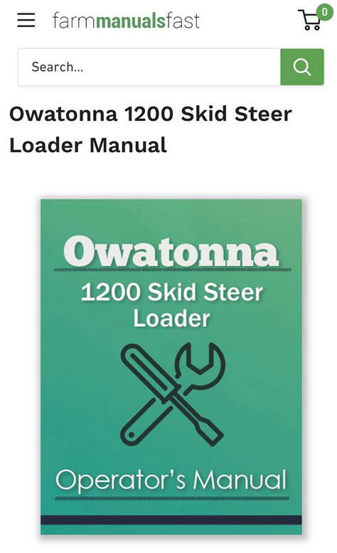 owatonna mustang 1200 and 1200A Manuals FREE!